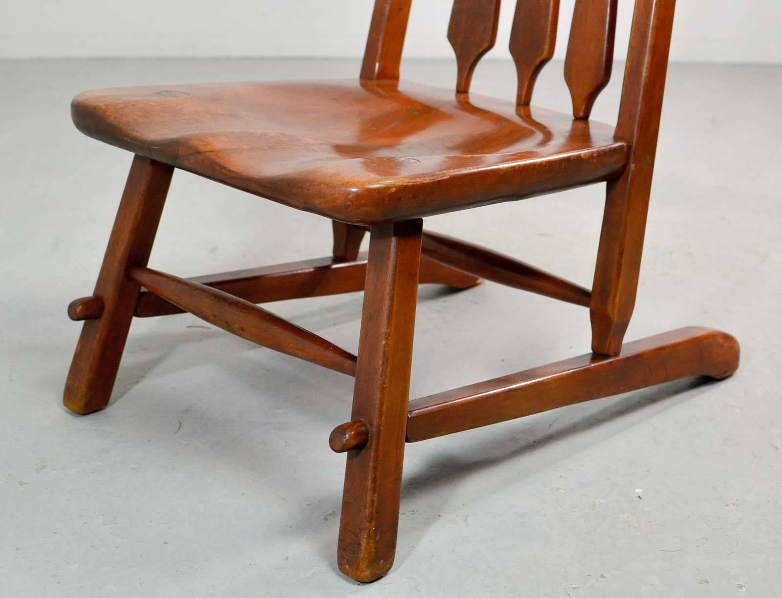 Original Solid Maple Cushman Side Chair Designed by Herman de Vries, 1930s 3