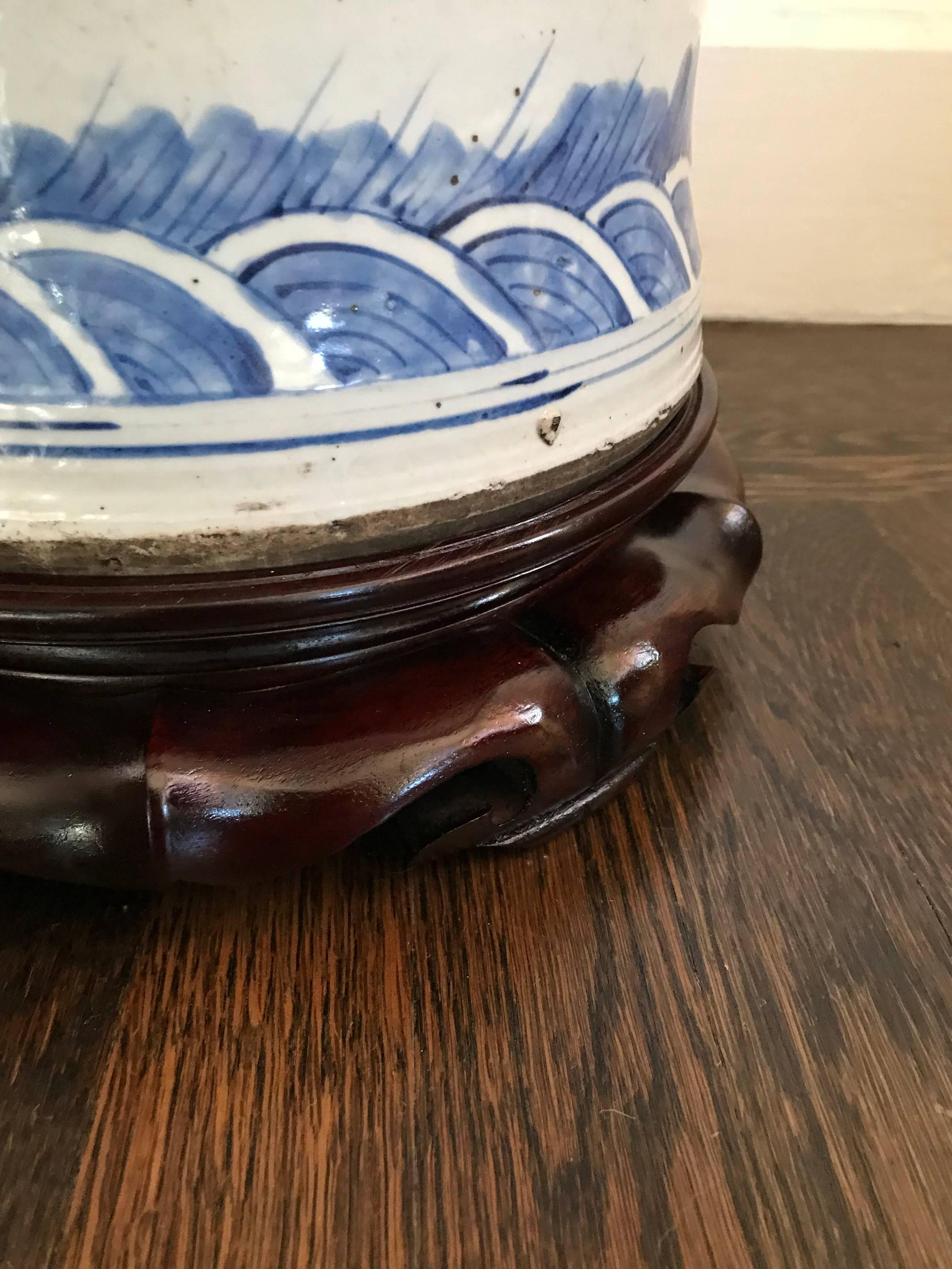 Hand-Carved Pair of Ginger Jar Lamps For Sale