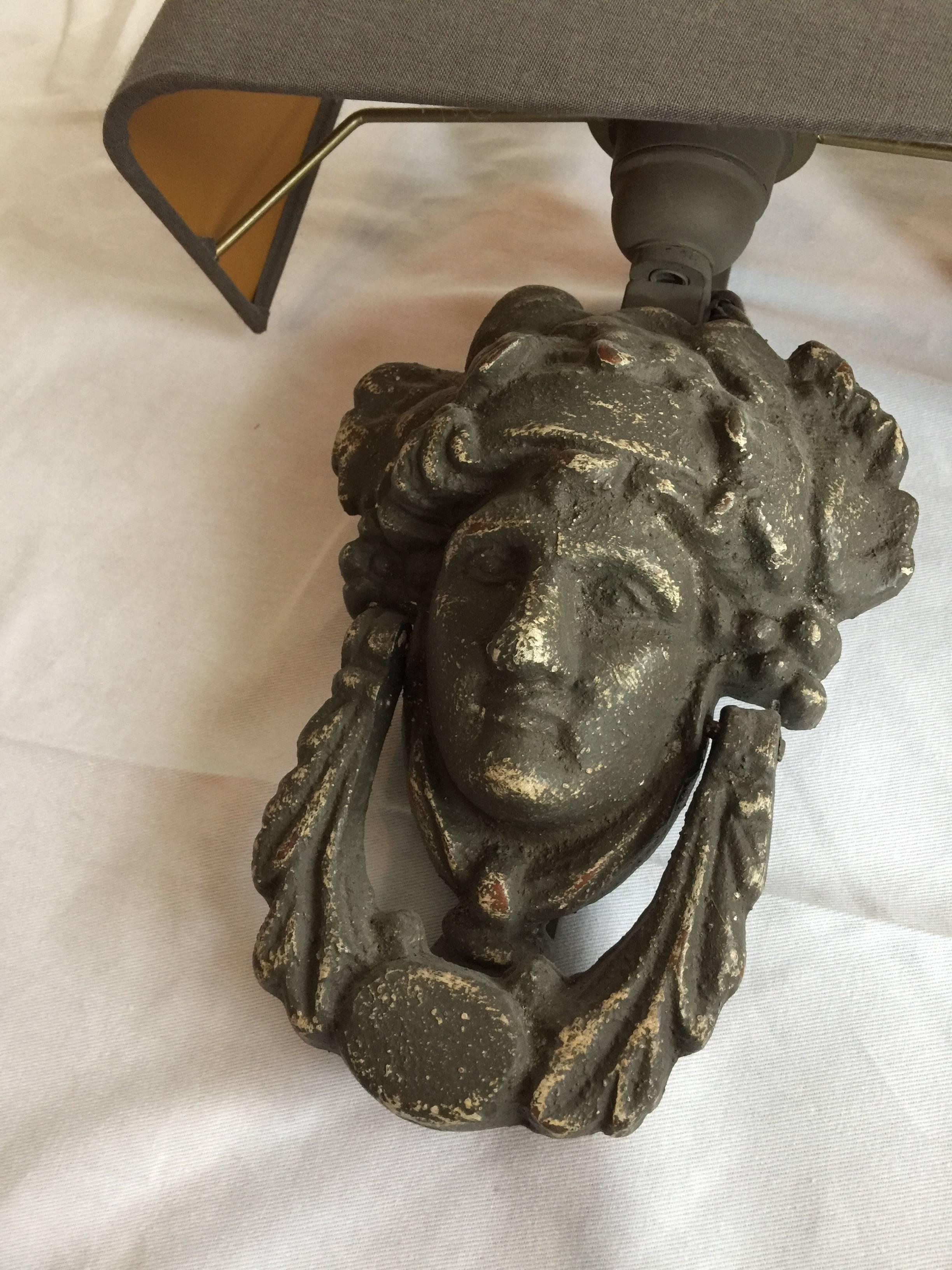 Beaux Arts Pair of French Door Knocker Sconces