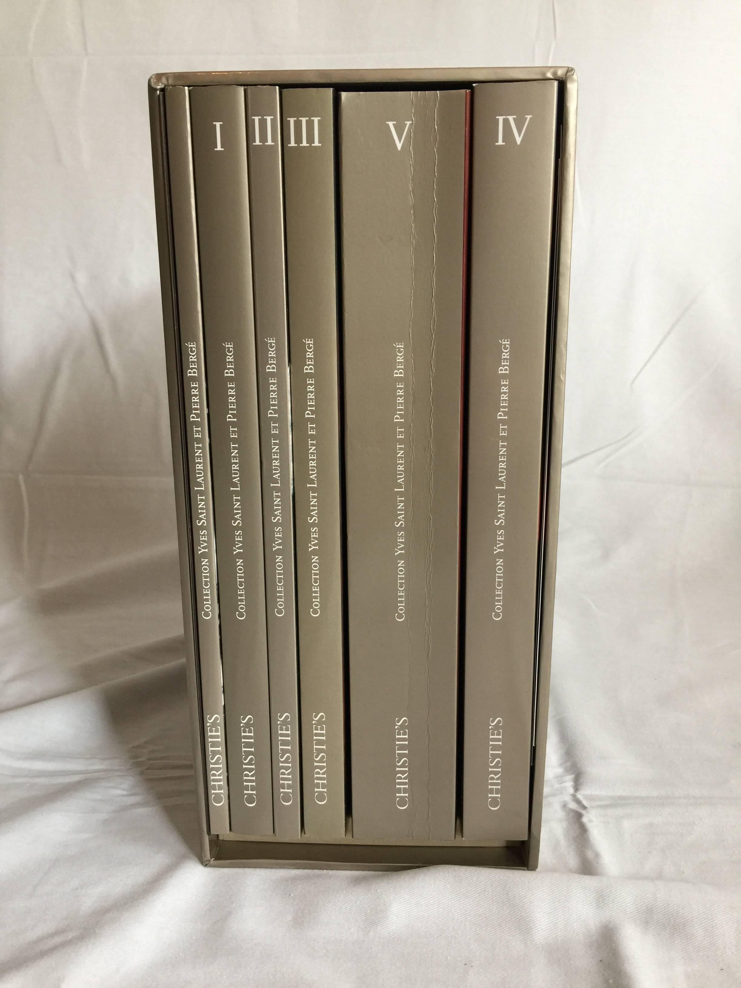 French Complete Catalog Set of Yves Saint Laurent & Pierre Bergé Auction at Christie's For Sale