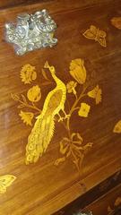 Empire Inlaid Mahogany Dutch Chest of Drawers with Bronze Handles, 1820s