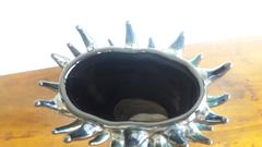 Sergio Costantini Modern Iridescent Blown Glass Italian Vase, 2010