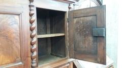 18th Century Louis XV Carved Walnut Wood French Cabinet, 1750