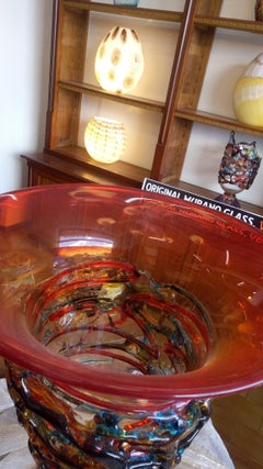 Modern Multicoloured Blown Murano Glass Italian Cup