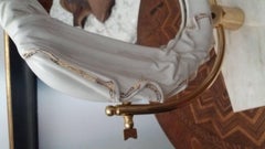 20th Century white maiolic Italian Table's Mirror