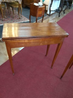 Italian 19th Century cherry wood brown Pair of Tables