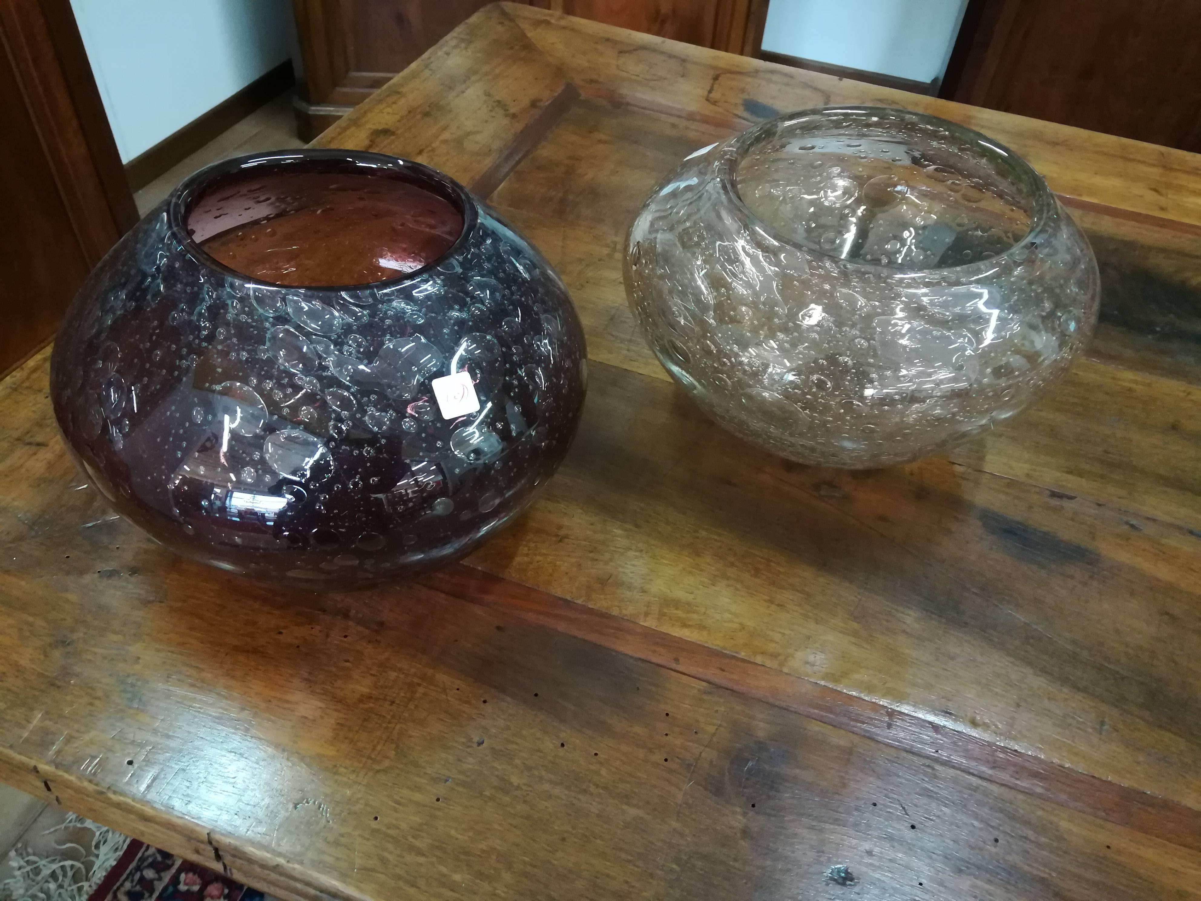 Pair of Modern Italian Blown Glass Bowl For Sale 4