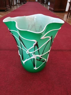 Green Modern Blown Glass Vase