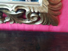 Gold Wood 18th Century Italian Mirror