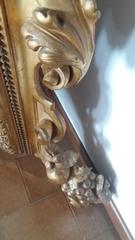 20th Century Art Nouveau Gold Wood Italian Mirror, 1920s