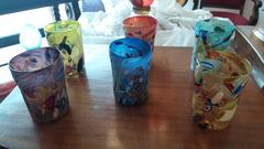 21st Century Abstract Multicoloured Murrine Blown Glass Italian Vase