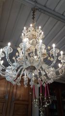21th Century Murano Bubble Glass Italian Chandelier Art Nouveau Style