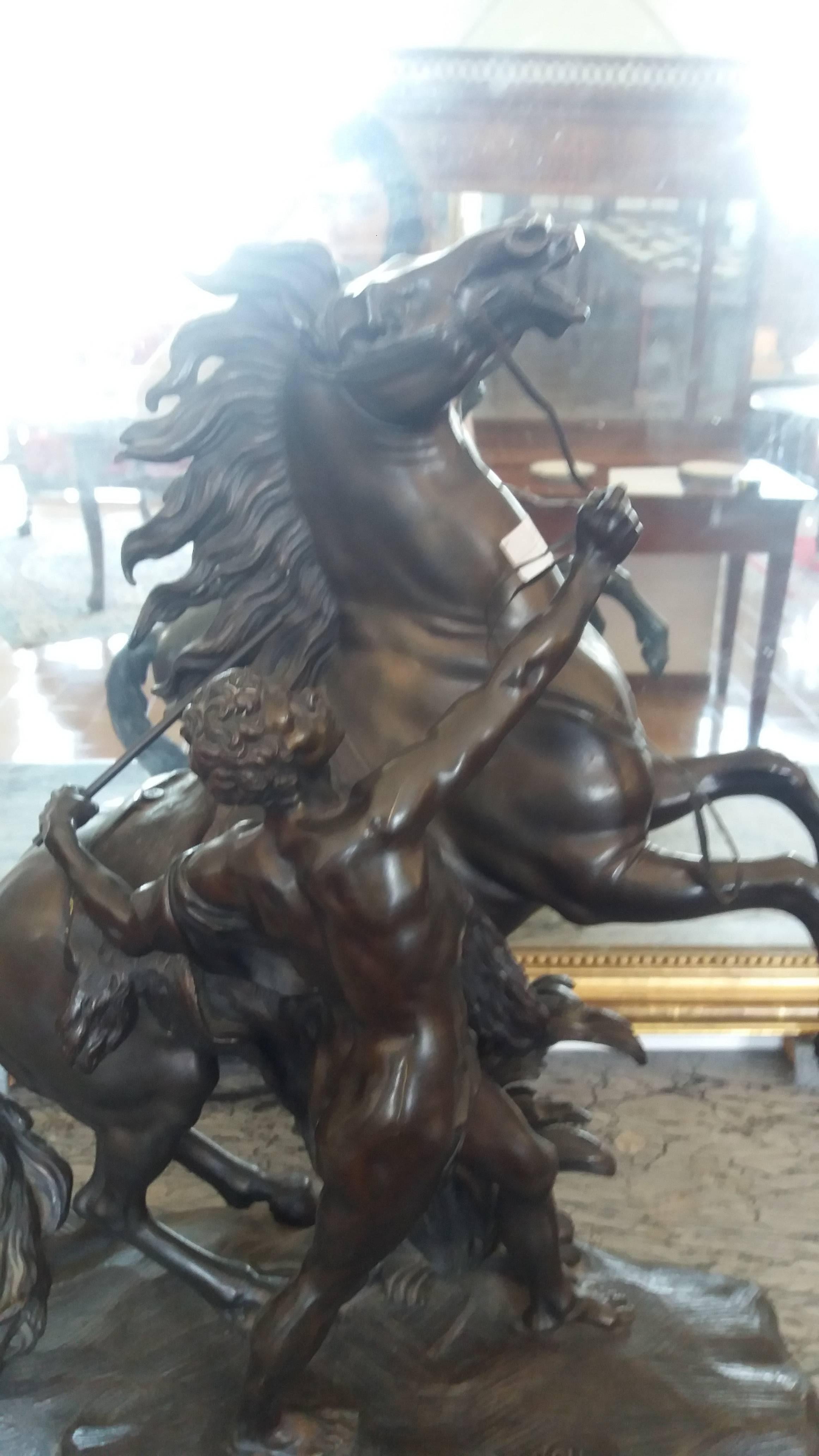 19th Century Napoleon III Bronze French Sculpture Marly Horse After Cousteau In Good Condition For Sale In Wyboston Lakes, GB