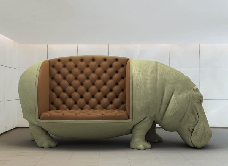 The Hippopotamus Sofa by Maximo Riera, Made to order, 21st Century For