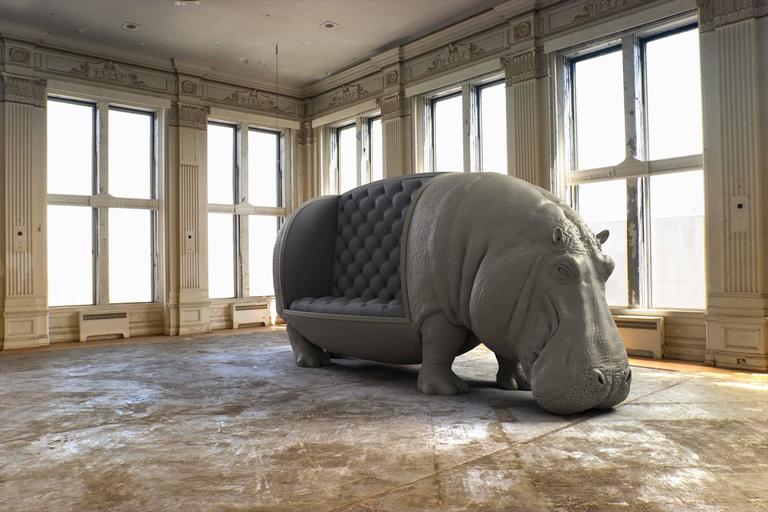 The Hippopotamus Sofa by Maximo Riera, Made to order, 21st Century For