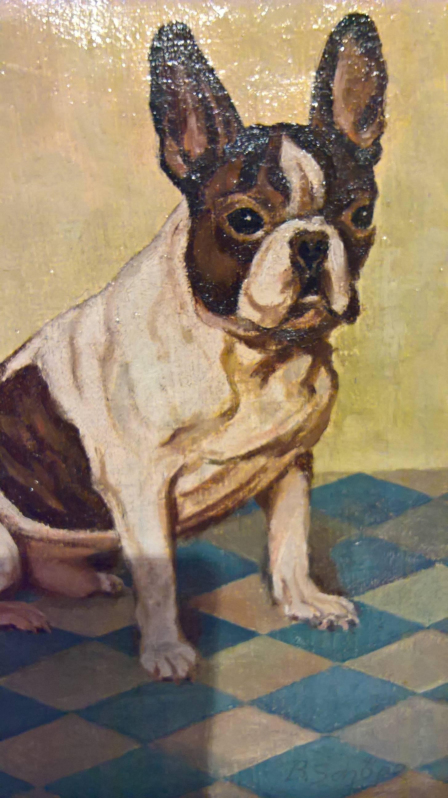 paintings of french bulldogs