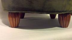 Black Forest 19th Century Pouf Velvet Stitched Chamois Sofina Boutique Kitzbuehe