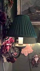 19th Century Austrian Toile Metal Flower Bouquet Wall Light