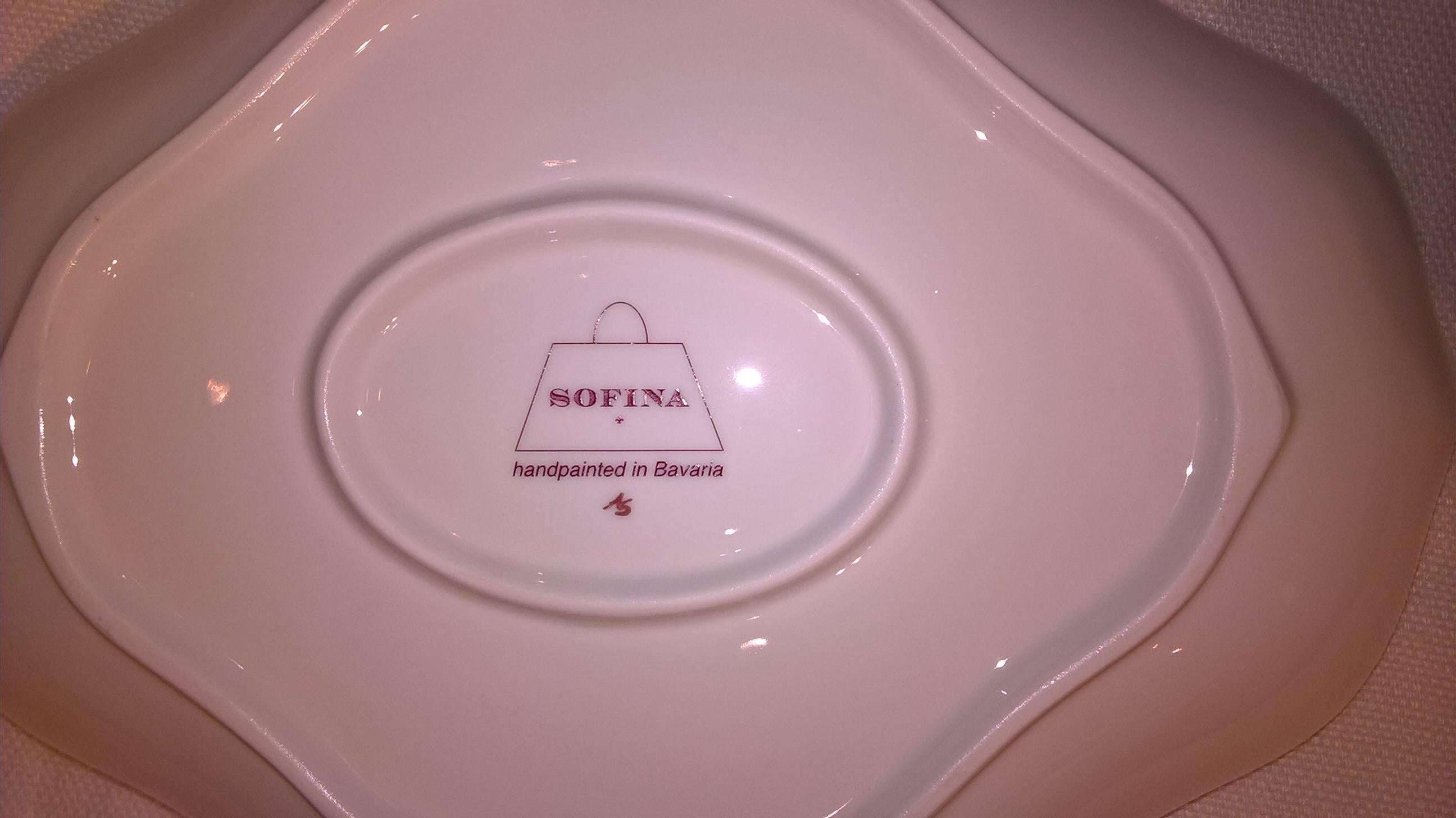 Black Forest  Porcelain  Bowl with Deer Figure Sofina Boutique Kitzbuehel For Sale 1