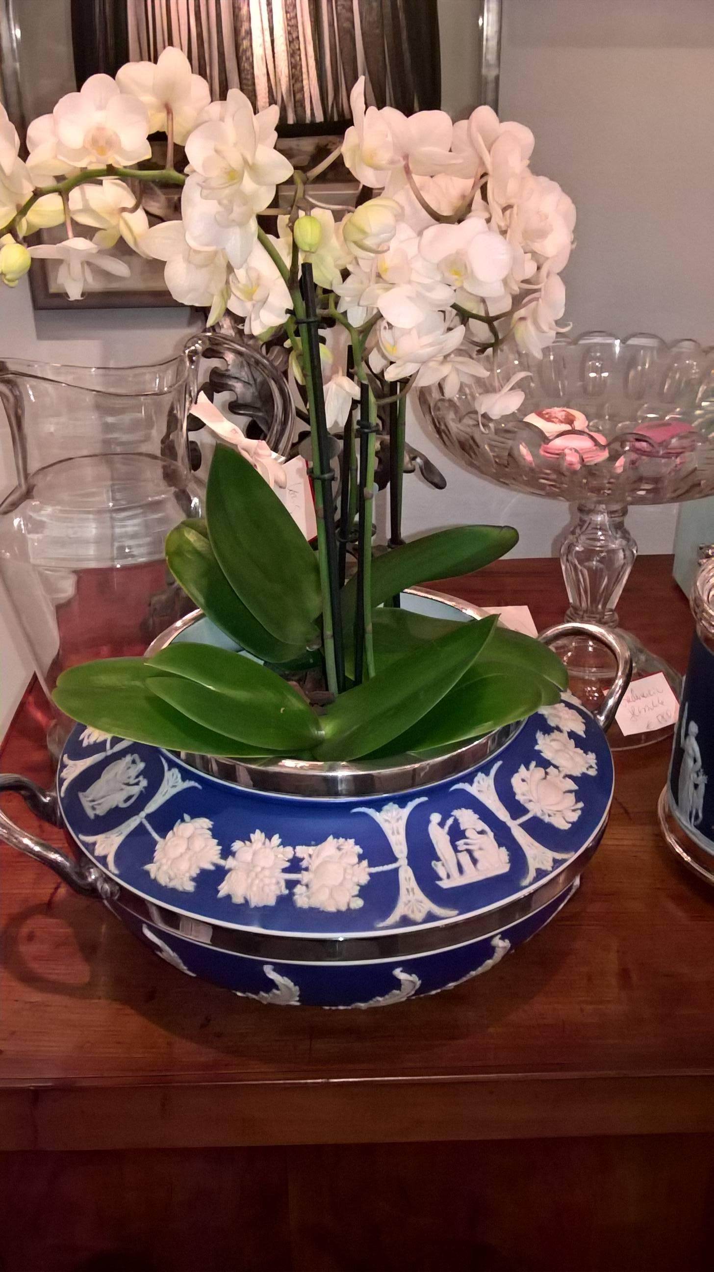 19th Century Wedgwood Jardiniere in Blue Jasperware 1