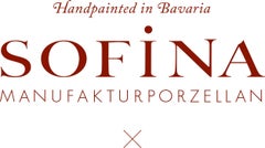 Plato de porcelana alemana moderna con escarabajos de Sofina Porcelana Kitzbuehel