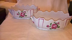 18th Century Pair of French Faience Jardinière