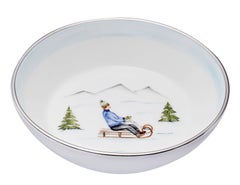 Set of Two Porcelain Dishes with Winter Decor Sofina Boutique Kitzbuehel
