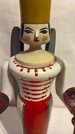 Vintage Christmas Angel Figure  Wood Erzgebirge