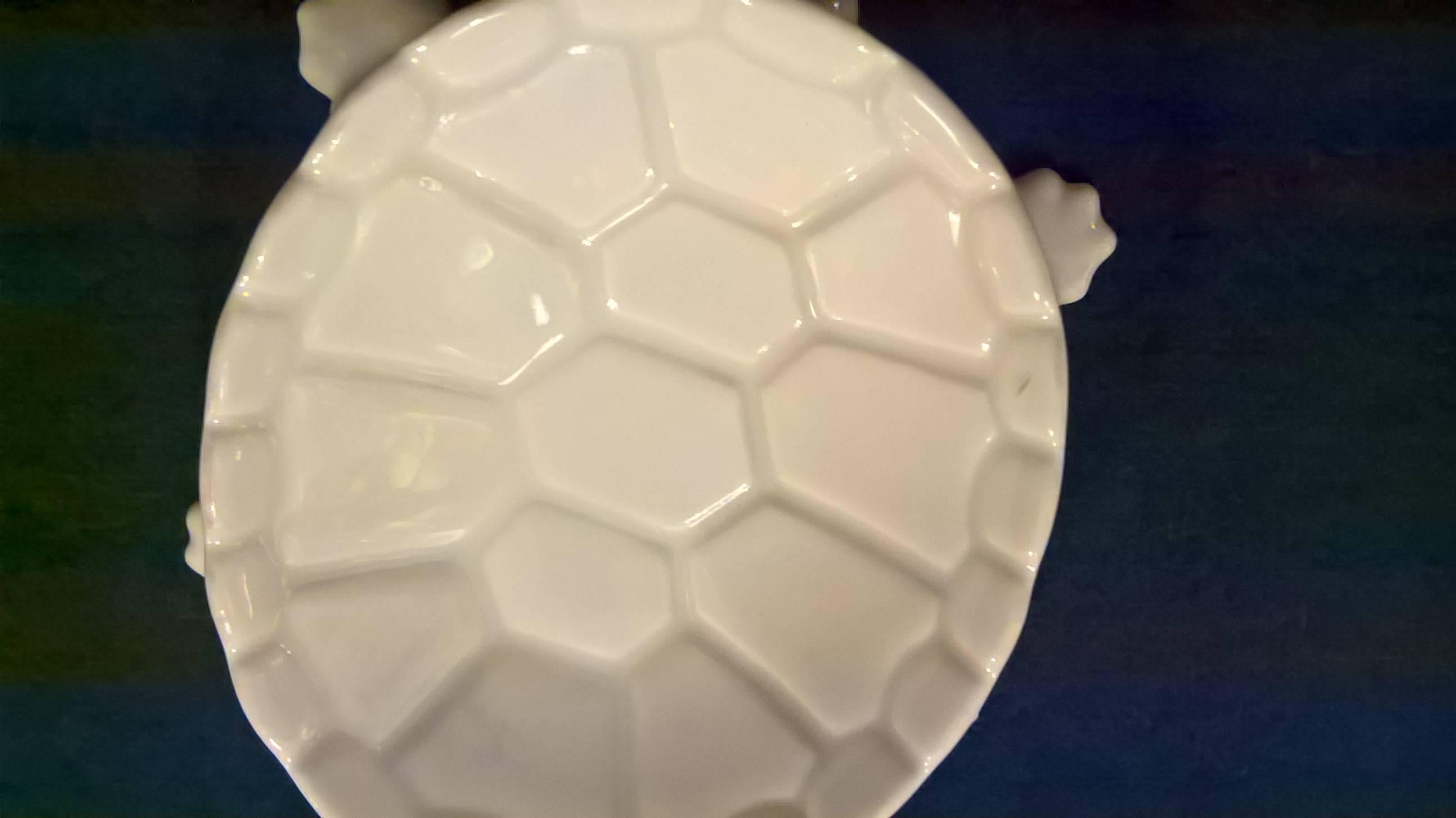 Mid-Century Modern Midcentury-Modern Set of Six KPM Turtle Dishes in White Porcelain