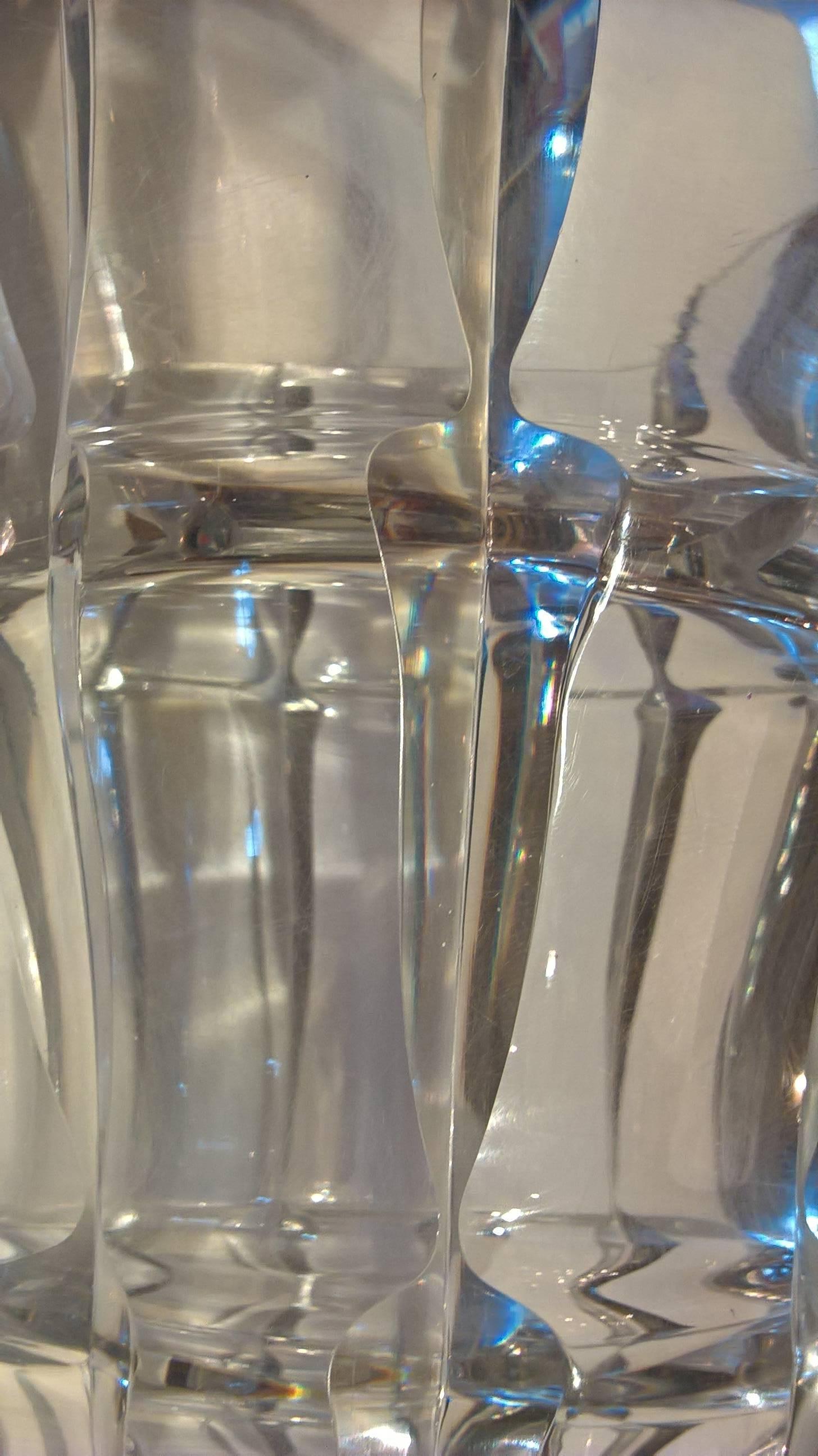 Art Deco French St. Louis Crystal Vase by Sala Jean In Good Condition In Kitzbuhel, AT