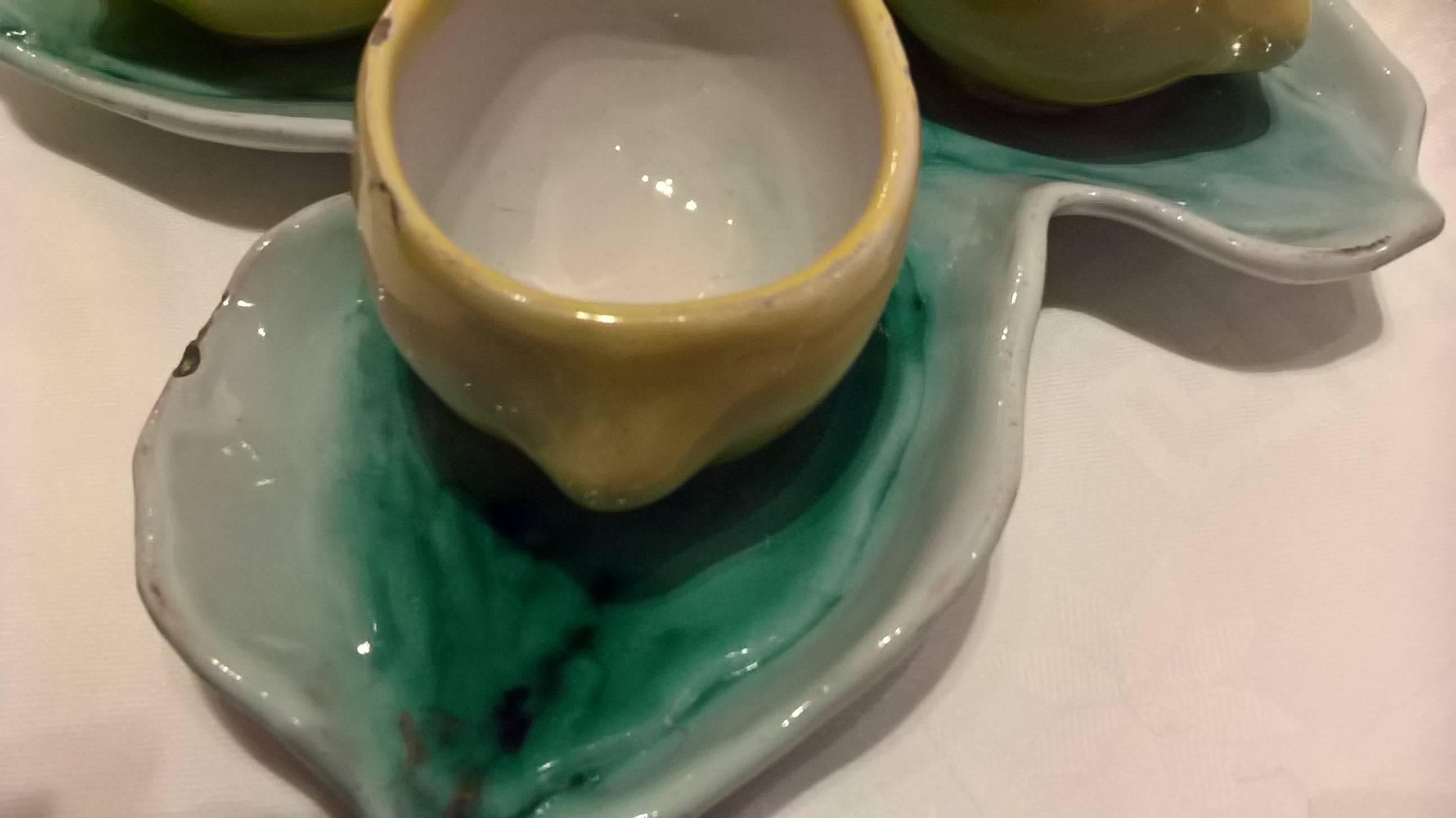 Midcentury Modern German Ceramic Bowl Handmade with Citrons im Zustand „Gut“ in Kitzbuhel, AT