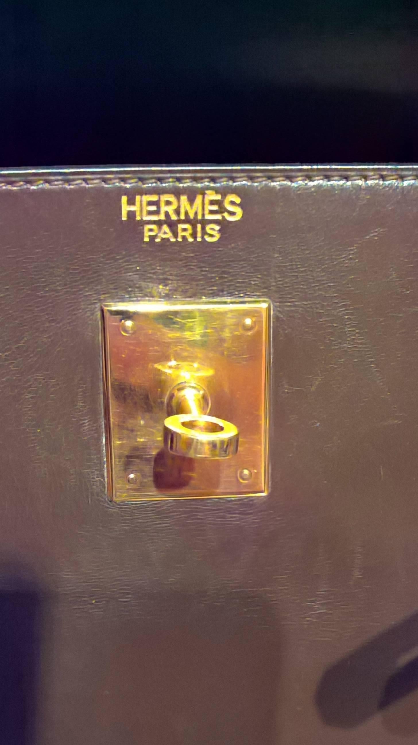 Hand-Crafted Vintage Hermes Kelly Bag in Brown