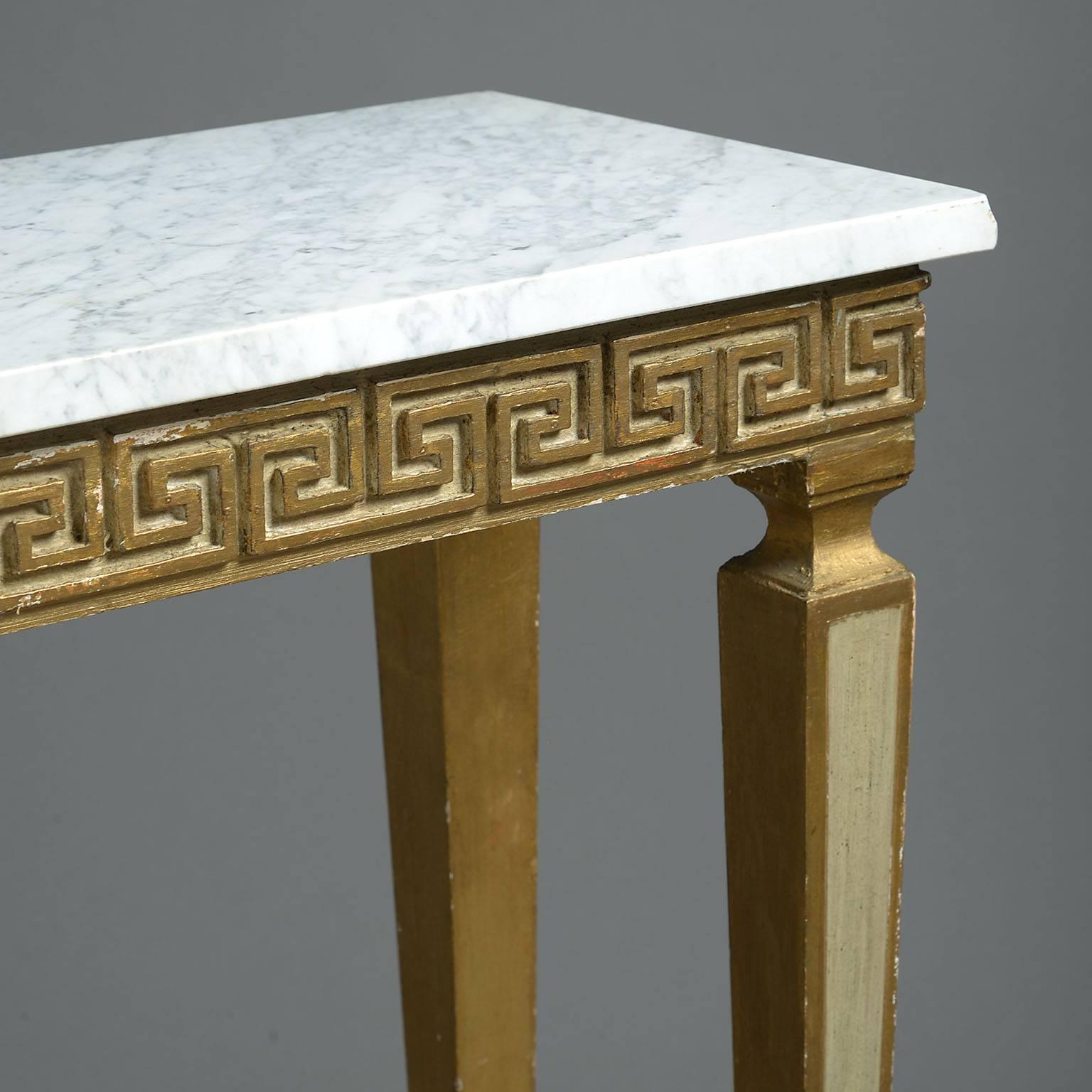 Carved 20th Century Italian Neoclassical Console Table