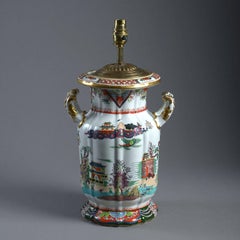 Mid-19th Century Mason's Ironstone Vase Lamp