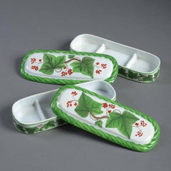 Pair of Early 19th Century Regency Davenport Ceramic Boxes and Covers