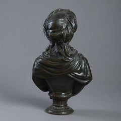 Fine 19th Century Bronze Bust of a Lady, after Louis Simon Boizot