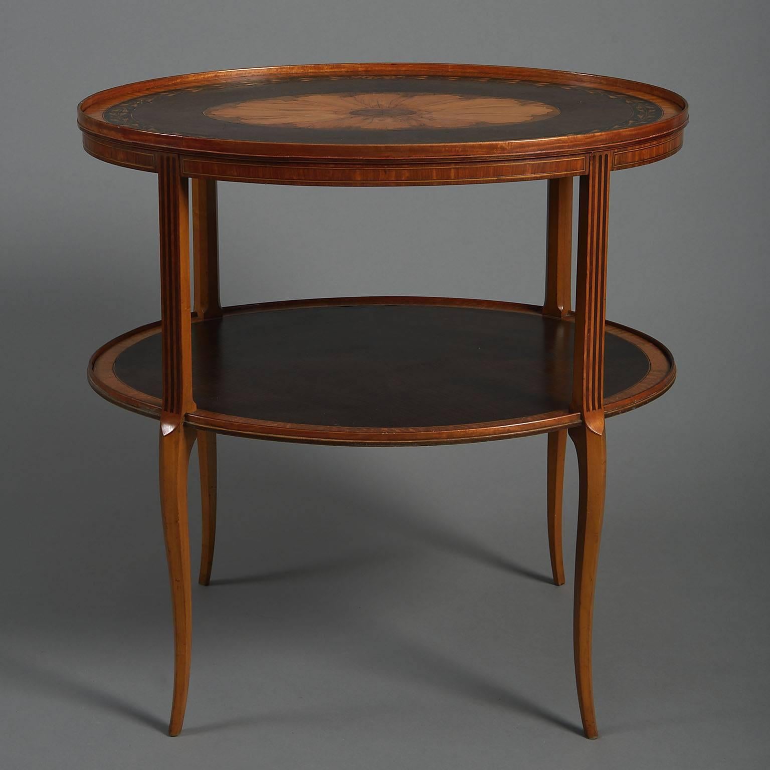 English George III Oval Tray-Top End Table For Sale