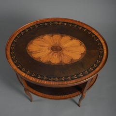 George III Oval Tray-Top End Table