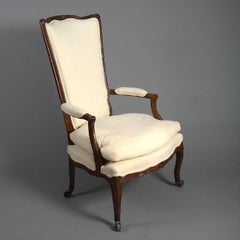 18th Century Louis XV Walnut Fauteuil or Armchair