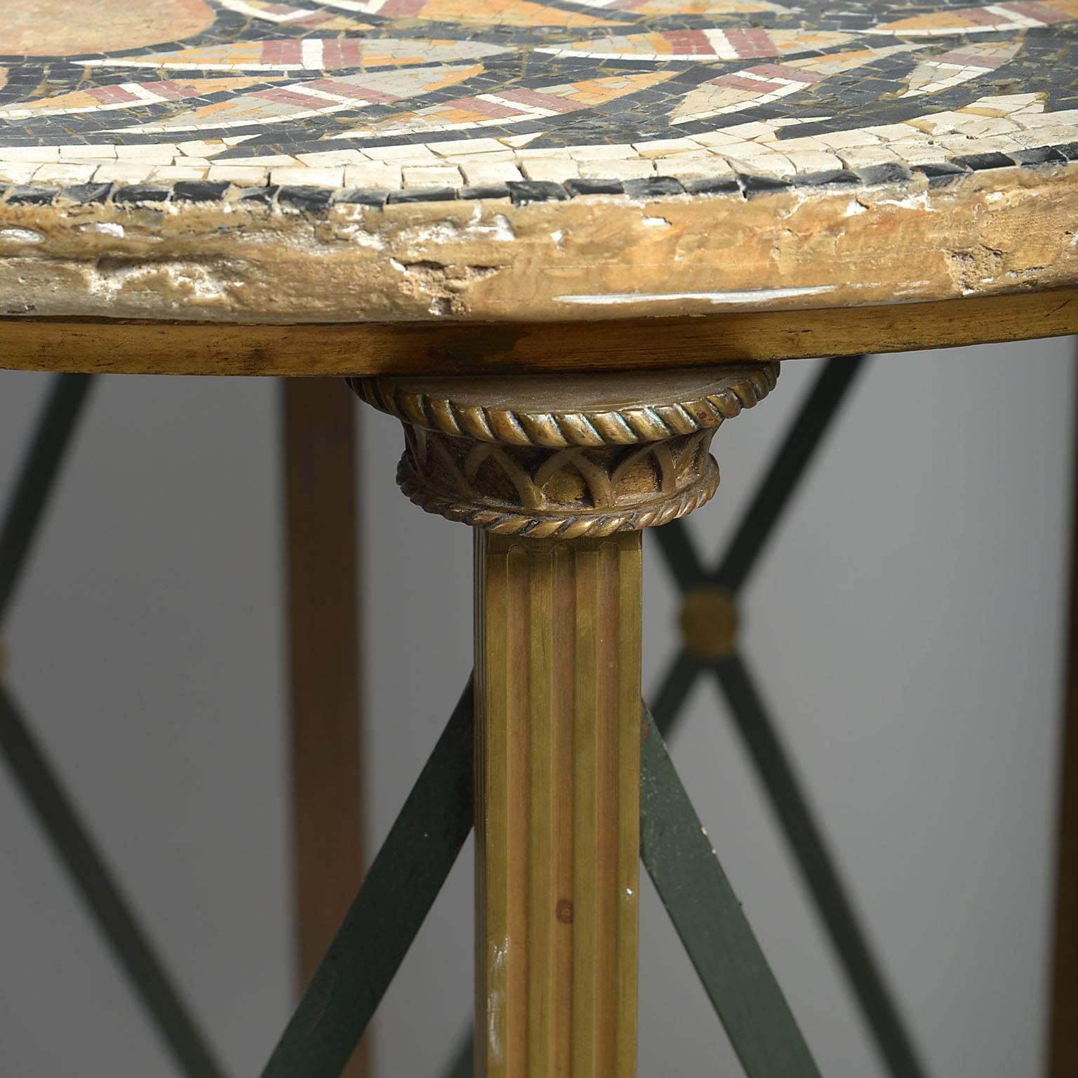 Italian 20th Century Mosaic Top Centre Table For Sale