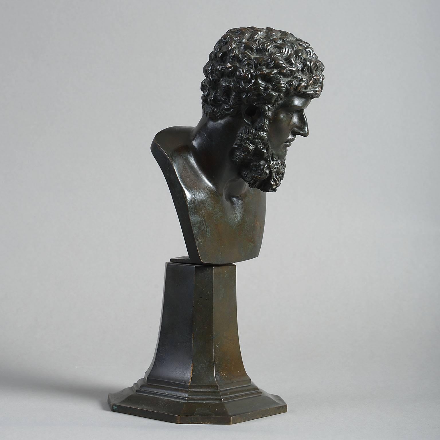 Classical Roman Late 18th Century Grand Tour Bronze Bust of Emperor Lucius For Sale