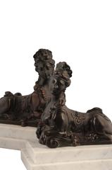 Paar Louis XIV Bronze Sphinx Briefbeschwerer