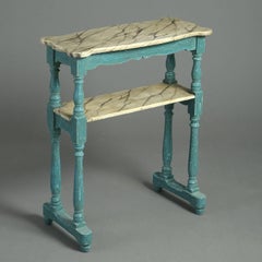 Pair of Louis-Philippe Painted Etagere Tables or End Tables