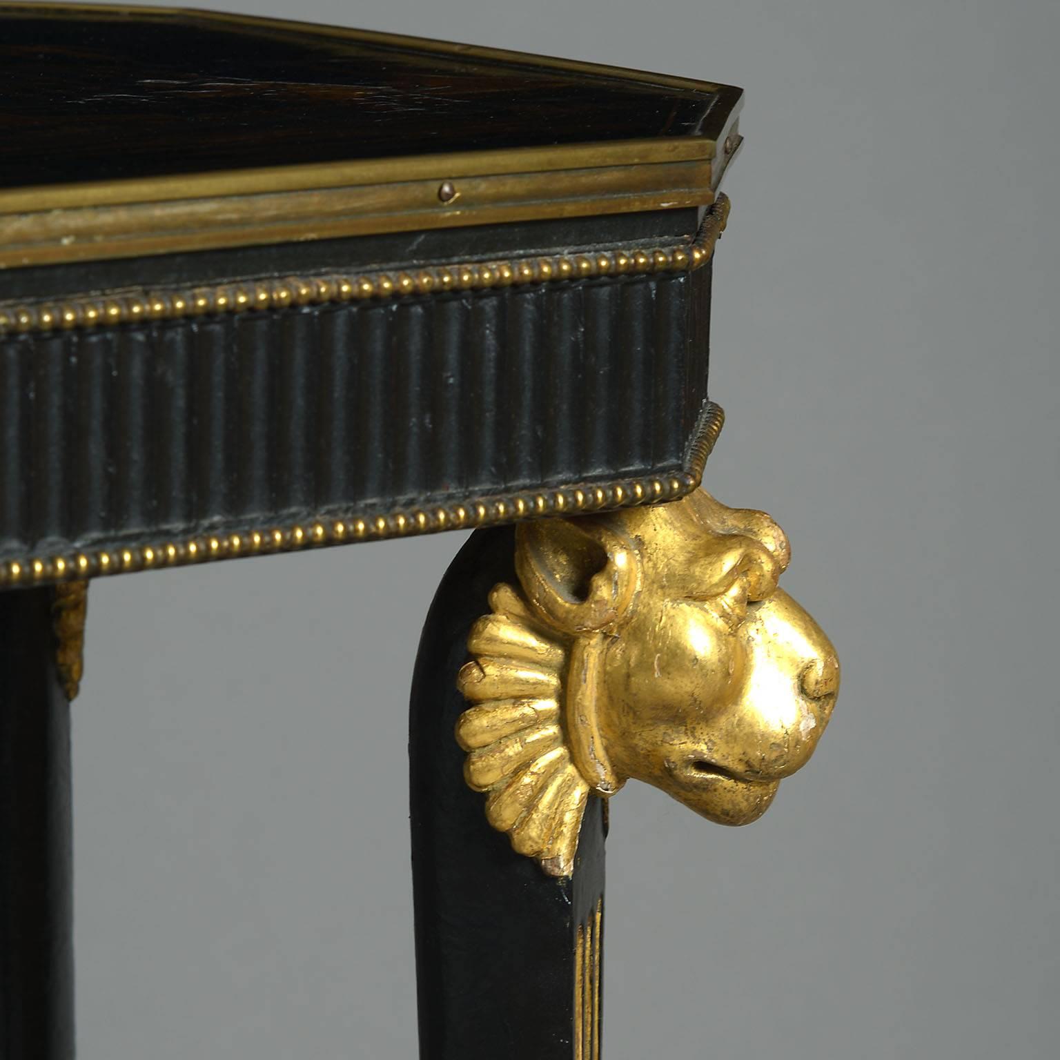 Regency Leopard Head Lacquered Stand by Thomas Hope In Excellent Condition In London, GB