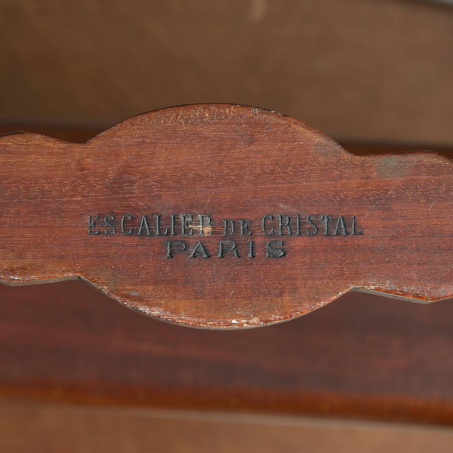Veneer 19th Century, Mahogany End Table by Escalier De Cristal For Sale
