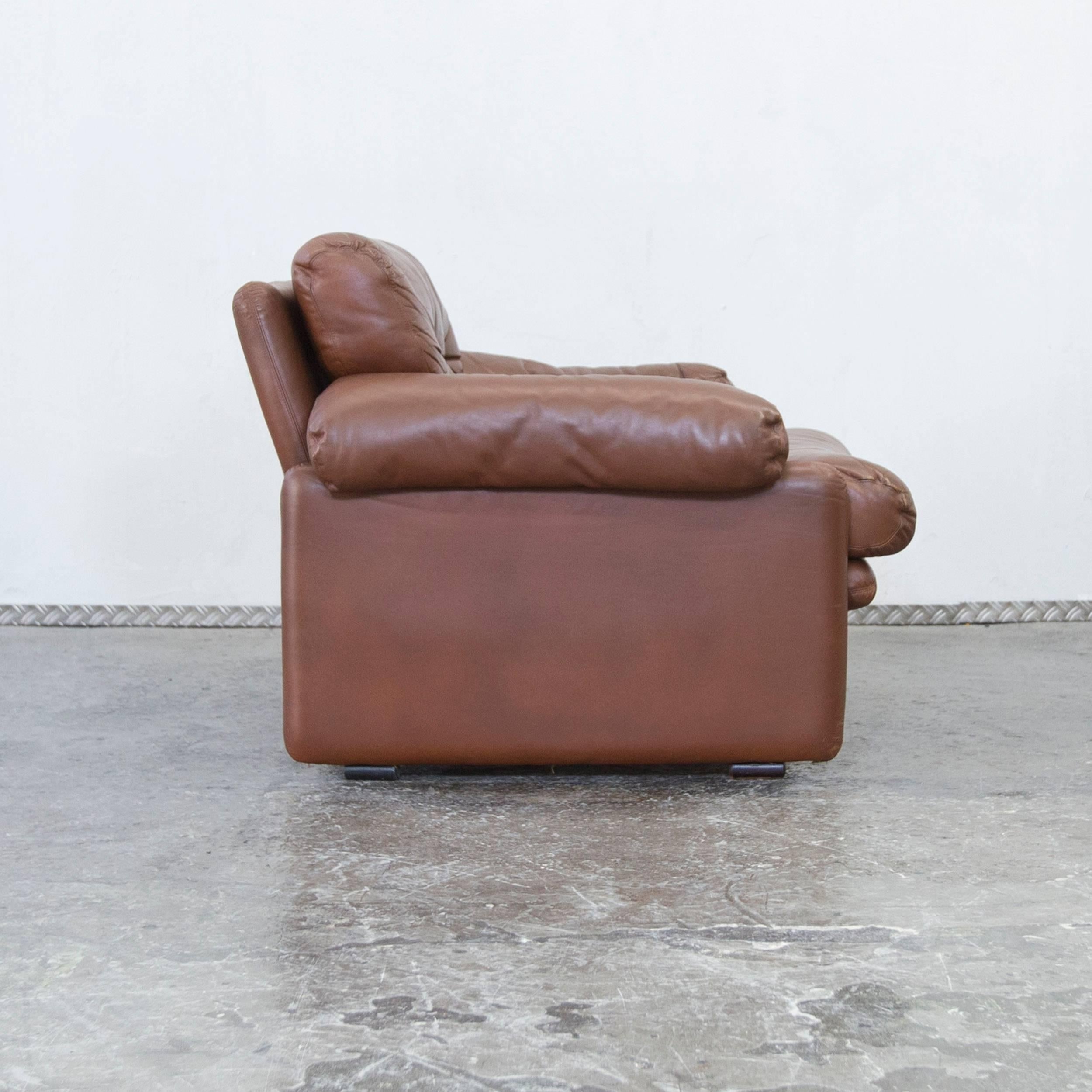 C&B Italia Coronado Fine Leather Armchair by Tobia Scarpa Couch Brown 3