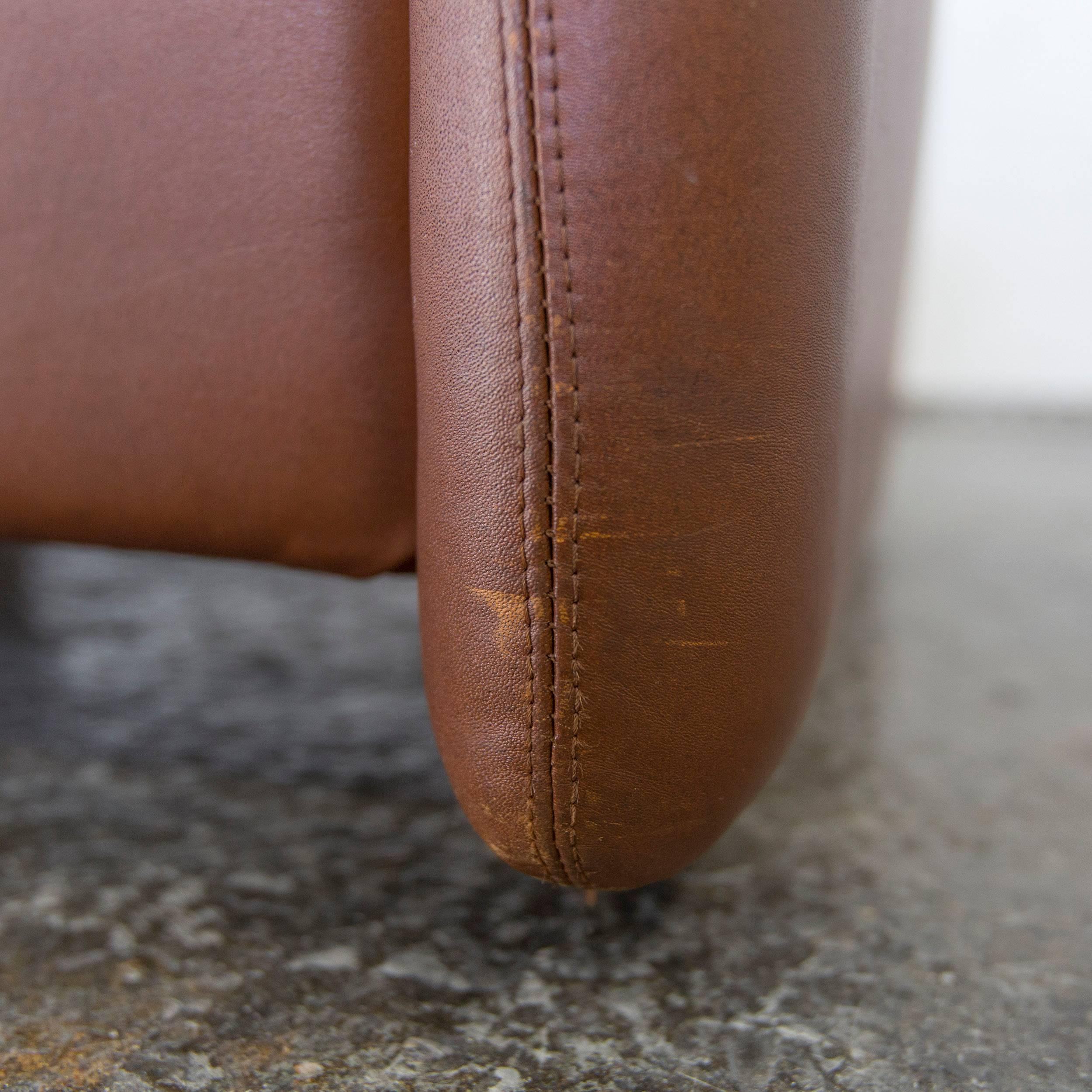 C&B Italia Coronado Fine Leather Armchair by Tobia Scarpa Couch Brown 1