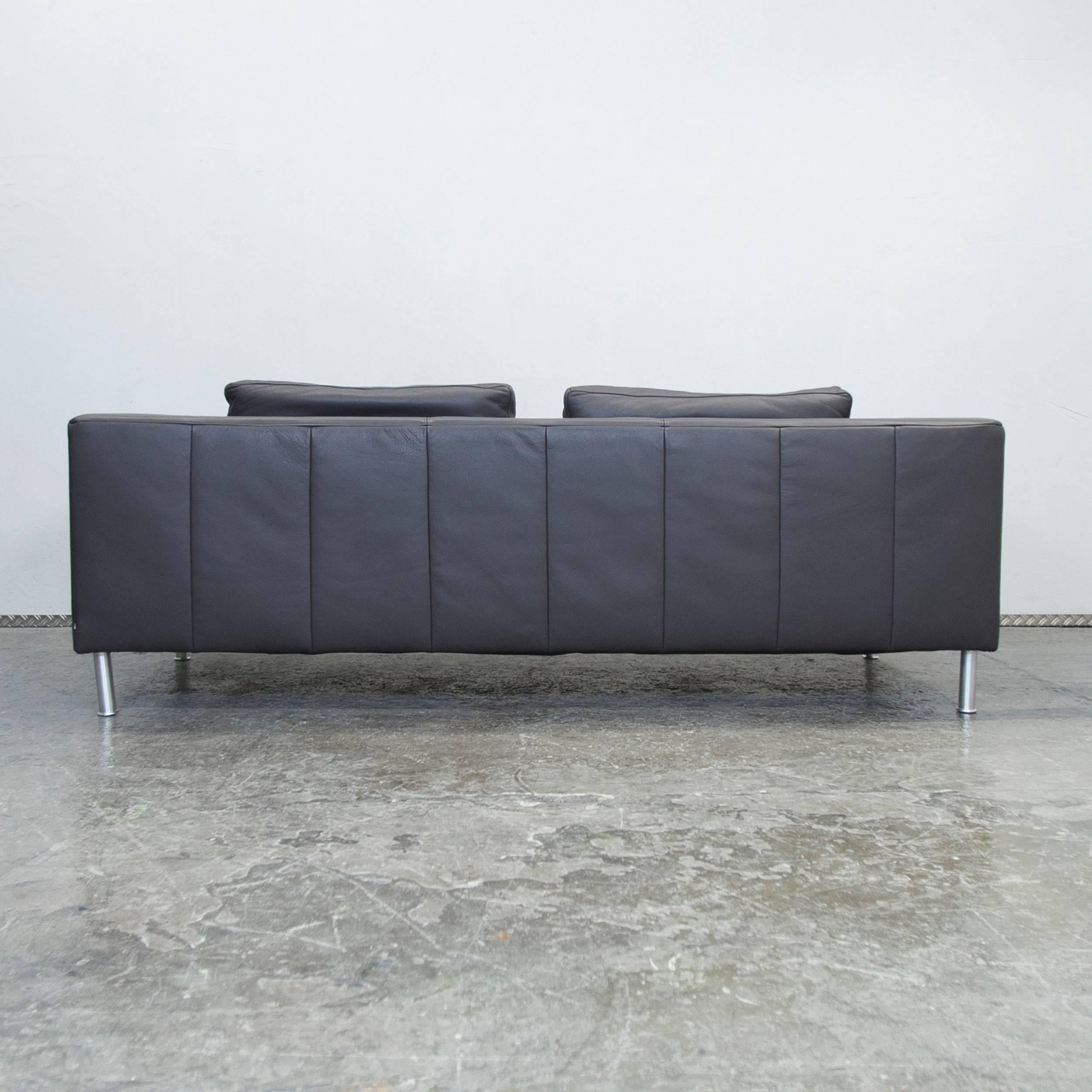 Contemporary Ewald Schillig Back Three-Seat Leather Sofa For Sale