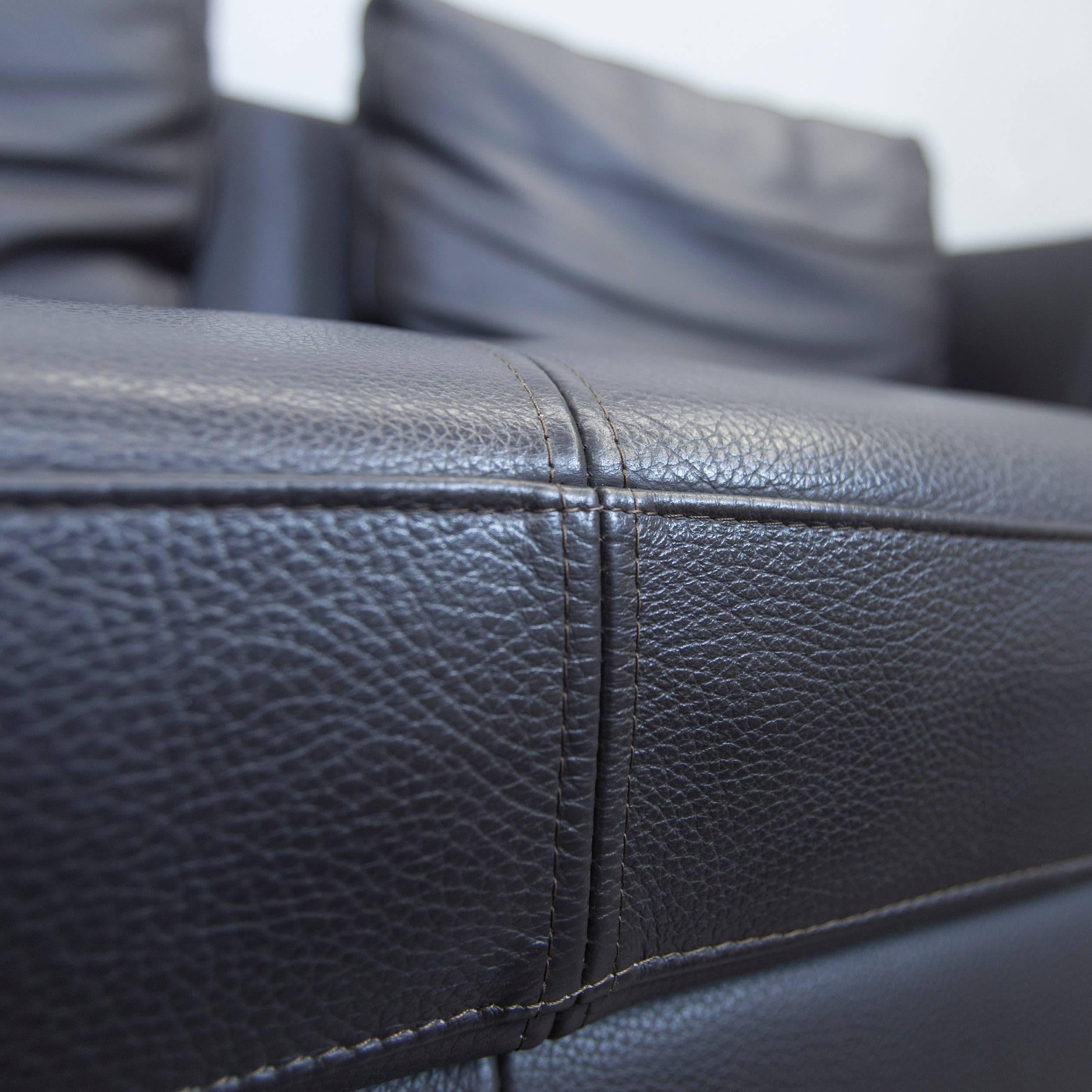 German Ewald Schillig Back Three-Seat Leather Sofa For Sale
