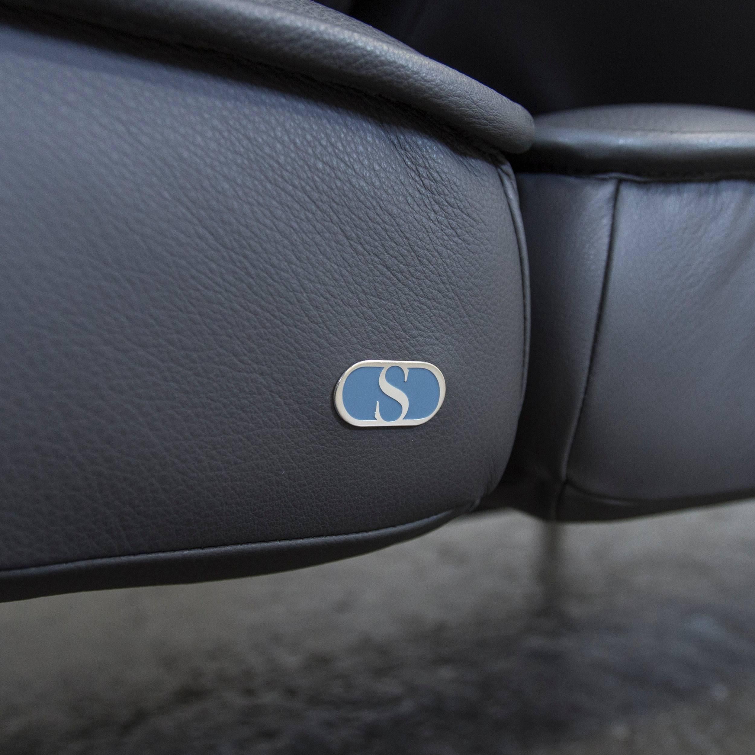 De Sede DS 450 Designer Leather Sofa Grey Anthrazit Decliner Modern Real Leather 1
